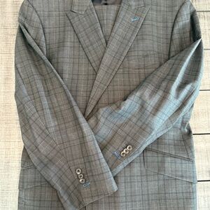 Joseph Abboud Charcoal Plaid Men's custom suit